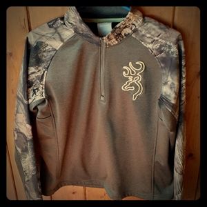 Boys Browning Mossy Oak Zip Pullover